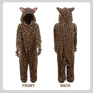 YUIQPKJX Disfraz de Leopardo para Niños, Pijama de Disfraces para Halloween, Carnaval, Cosplay, para Niños y Niñas, Unisex, Transpirable, de Poliéster Estampado - Product Image 4