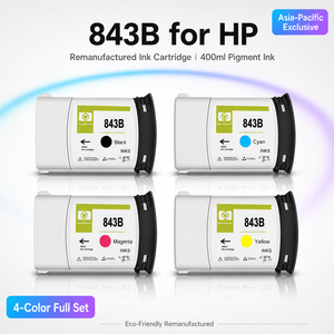 Cartucho de Tinta Remanufacturado OCB para HP 843 843B, 400 ml, Tinta de Pigmento Completo para Impresoras HP PageWide XL 4000 4100 4500 5000 5100 - Product Image 1