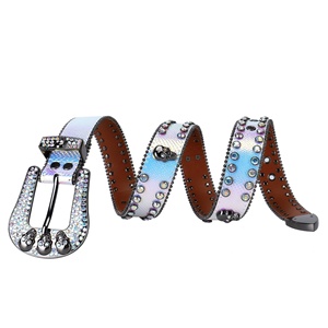 Cintura da donna in pelle PU con strass in lega, fibbia a teschio, stile Hip Hop Punk, personalizzata, di tendenza, alla moda, <span class=keywords><strong>Baita</strong></span> Manufacturer - Product Image 4