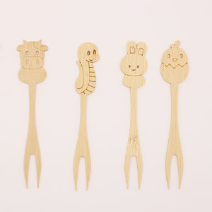 Palillos de Bambú Desechables Ecológicos 100% para Frutas, Brochetas de Bambú para Postres de Fiesta, Grado Alimenticio <span class=keywords><strong>12</strong></span>, Diseño de Dibujos Animados para Niños - Product Image 5