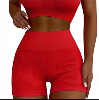 Pantalon de fitness sans couture pour femme, short de yoga froncé, legging de sport antichoc pour la course – Grande Vente