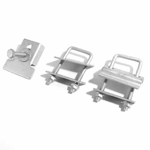 <b>Solar</b> Photovoltaic Pressure Plate Hot-Dip Galvanized Q235 Steel Pipe Fixing Bracket Accessories For <b>Solar</b> Mounting System - Product Image 1