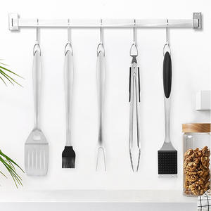 Kit d'outils de Barbecue en acier inoxydable, spatule, fourchette, pinces, brosse, brochettes, Barbecue, ustensile de cuisson - Product Image 6