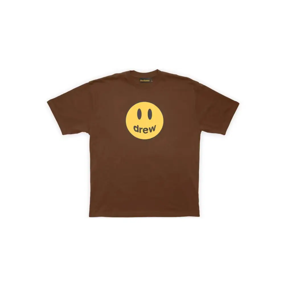 DREW Justin Bieber's smiley face print short sleeve high street style casual couples loose high quality T-shirt trend brand