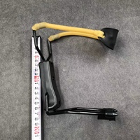 Lance-pierre de chasse d'extérieur à bande unique, poignée moulée pliable, étui en cuir, arc et flèche, lance-pierre à arc recurve, catapulte