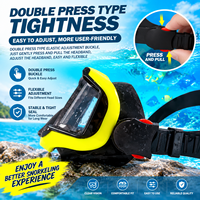 Masque de plongée professionnel pour adultes, verre trempé transparent, vision large, étanchéité garantie grâce à la jupe en silicone, pour la plongée sous-marine et le snorkeling