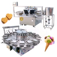 Biscuit Cookie Gaufre Gaufre Bâton Forme Ligne De Production Prix Gaz Crème Glacée Cône Faire Rouleau Oeuf Rouleau Maker Machine Électrique