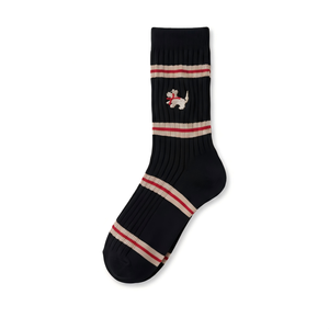 <span class=keywords><strong>Chaussettes</strong></span> personnalisables tendance saisonnière unisexe respirantes avec motif <span class=keywords><strong>chien</strong></span> rayé mignon en coton à double aiguille <span class=keywords><strong>pour</strong></span> femme - Product Image 1