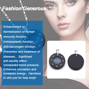 Tecnología japonesa Discolor Tarjeta de autenticidad Iones negativos Potente Bio <span class=keywords><strong>lava</strong></span> Piedra Volcánica Ciencia cuántica <span class=keywords><strong>Colgante</strong></span> de energía - Product Image 4