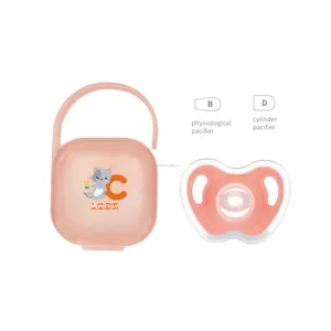 2PCS Silicone Baby Pacifier With Storage Box Cute Lovely Hot Selling