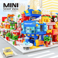 Série 2025 Mini Shop Business Street View : Jouets de Construction Éducatifs, Ensembles de Blocs de Construction Urbains, Mini Modèles de Briques pour Enfants