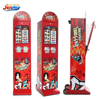 Vente chaude Distributeur automatique de cartes de tatouages mécaniques avec mécanisme de sélection de pièces de monnaie, Distributeur de tatouages autocollants de dessins animés