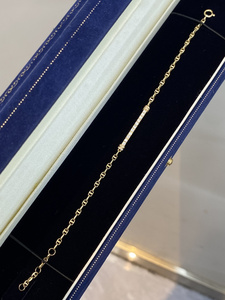 Bracelet chaîne en or véritable 18 carats AU750 avec diamants naturels pour femmes, prêt à être expédié - Product Image 5