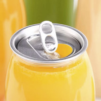 Bouteille PET transparente personnalisable avec logo pour boissons, canette en plastique vide à ouverture facile pour jus, eau minérale, thé avec anneau de traction