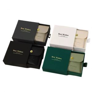 Pu Leather Jewelry <b>Box</b> with Packaging Bag <b>Bracelet</b> Necklace Earring Drawer <b>Box</b> Microfiber Pouc HB Model 011 Made in China - Product Image 3