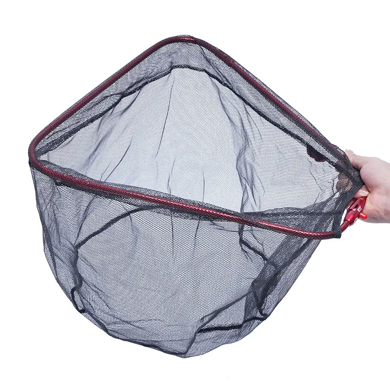 Collapsible Fishing Net Fish Catching Rubber Landing Nets with Aluminum Frame