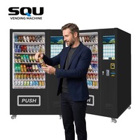 Distributeur automatique de boissons et de snacks commercial, écran tactile, paiement sans espèces, capacité de 300 à 600 unités, garantie d'un an, gestion basée sur le cloud