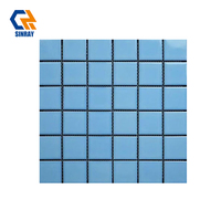 Carreaux Sinray en porcelaine imitation métal, surface brillante, antibactériens, antidérapants, résistants à l'usure et aux acides, épaisseur 6 mm, 48x48 mm