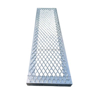 Marchepied antidérapant en acier inoxydable expansé avec surface de traction enduite pour escaliers et passerelles industriels