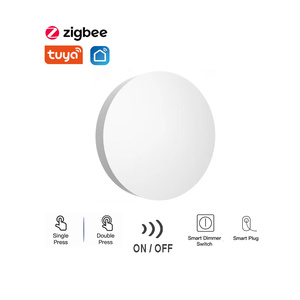 OEM ODM Mini tamaño compatible Alexa <span class=keywords><strong>Google</strong></span> Home funciona con pilas Pastable 1 botón Zigbee interruptor Tuya botón inteligente - Product Image 1