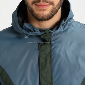 เสื้อแจ็กเก็ตกันลมกันน้ำมีฮู้ดสำหรับผู้ชายเสื้อโค้ทผ้าไนลอนพีวีซี100% สำหรับฤดูหนาว - Product Image 1