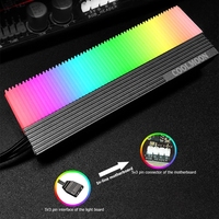 Pour COOLMOON CM-M7S M.2 ARGB SSD dissipateur thermique refroidisseur 2280 ARGB disque solide disque dur boule radiateur Dissipation thermique Pad