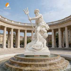 ミリー有名な等身大ギリシャ風大理石ポセイドン像彫刻販売中 - Product Image 1