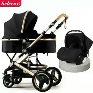 Vente en gros Système de voyage confortable et bon marché Poussette bébé de luxe <span class=keywords><strong>3</strong></span> en 1 avec nacelle et siège auto - Product Image 3