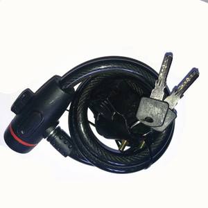 <b>Black</b> Steel Bicycle Wire Lock With <b>Bracket</b> Manual Control Ring Lock For Mountain Bike Cycling Gear Security - Product Image 4