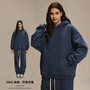 เสื้อฮู้ดดี้ผ้าฟลีซหนานุ่มพิมพ์ลายตามสั่ง คุณภาพสูง สำหรับฤดูใบไม้ร่วงและฤดูหนาว อุ่นสบาย แบบยูนิเซ็กซ์ พรีเมียม ทรงโอเวอร์ไซส์ - Product Image 2