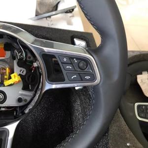 Volante Deportivo de Cuero Negro sin Botones para <span class=keywords><strong>Porsche</strong></span> 911 991 992 Cayenne 958 987 Boxster 986 Panamera 970 Taycan <span class=keywords><strong>Macan</strong></span> - Product Image 5