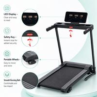 Caminadora Eléctrica Plegable K-FIT GSTL-4000, 12KMH, Motor sin Escobillas, Gimnasio en Casa con Bluetooth, Música, APP, Pantalla LED HRC, Sensor de Pulso