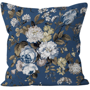 Funda De <span class=keywords><strong>Almohada</strong></span> <span class=keywords><strong>azul</strong></span> claro clásico americano funda de cojín de arte Floral abstracto hogar coche sofá decoración funda de <span class=keywords><strong>almohada</strong></span> - Product Image 6