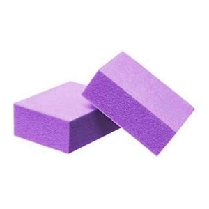 Fourniture d'ongles en gros Mini bloc tampon à ongles violet à 2 faces 100/180 grain jetable bloc de polissage éponge bloc de ponçage - Product Image 1