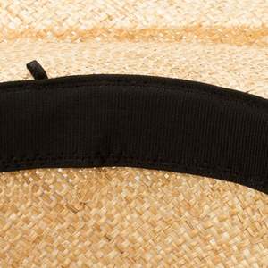 Sombrero de Paja Natural Bao de Lujo Personalizado, Semi-Acabado, con Ala Plana y Flecos - Product Image 5