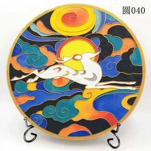 مجموعة مواد المينا المصنوع يدويًا من Cloisonne ، لوحة المينا المصقولة ، زخرفة زخرفية على الطراز الصيني - Product Image 6