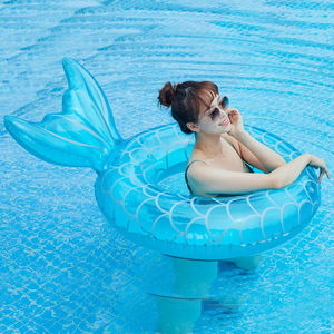 Flotador Inflable de PVC con Forma de Sirena para Niños y Adultos, Círculo de Natación para Piscina, Juguetes Flotantes para Fiestas en la Playa, Diversión de Verano - Product Image 5