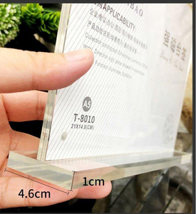 Espositore <span class=keywords><strong>da</strong></span> Tavolo in Acrilico con Base Nera, Supporto Magnetico per Etichette e Cartelli <span class=keywords><strong>da</strong></span> Scrivania - Product Image 5
