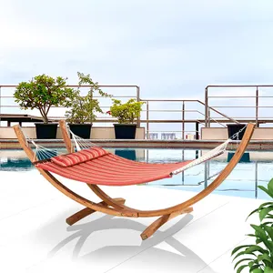 Lit balançoire en toile de Polyester, lit hamac moderne en bois de mlarch pour jardin, piscine, plage, parc, 2023