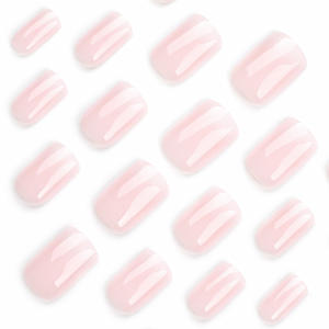 Fabriek Directe Bron Klassieke Franse Roze-Tot-Wit Gradiënt Lange Rechthoekige Nagels 24 Stuks Valse Nagels Voor Zelf-Adhensive - Product Image 3