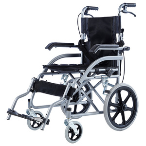 Wanshun Manual Wheelchair 16-Inch Wheels Thick Steel <b>Frame</b> Folding For Elderly And Disabled - Product Image 2