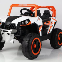 Voiture électrique pour enfants 2 places, UTV tout-terrain, camion jouet à roulettes, 4x4, véhicule pour enfants alimenté par batterie avec pneus en caoutchouc