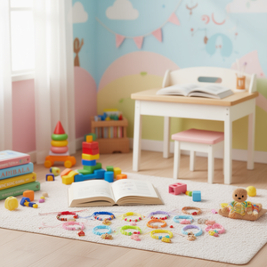 Braccialetto con Perline Kapibala, Charm Colorato Regolabile, Gioielli alla Moda per Bambini e Ragazze, 1800 Pezzi per Scatola - Product Image 3