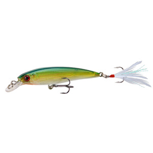 DN 9cm 7g Elritze Angel köder Elritze harter Köder mit Feder haken - Product Image 6
