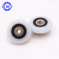Roue de douche à roulement en laiton M4, roulement en acier inoxydable recouvert de nylon 696 2RS pour roue à billes en nylon M4*22*6*11mm