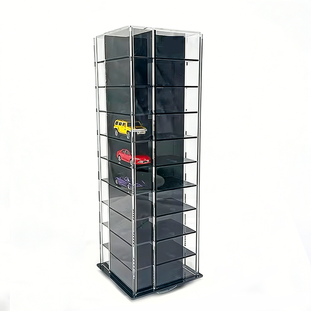 40 Slots Dustproof 1/64 Diecast Car Display Case Rotating Display Stand Model Car Display Case