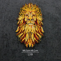 Tigre léopard Lion bête fer à repasser 3D brodé personnalisé toile tissu PU PVC vêtement décoratif appliques patchs