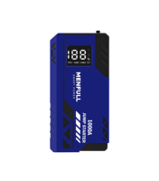 Démarreur de saut de voiture JSP-8000 1000A Peak 8000mAh pour voitures à essence 12V inférieures à 3,5 L-avec chargeur mobile, lumière LED et écran LCD