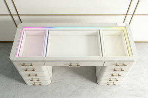 Modern for Luxury Makeup <strong>Vanities</strong> Colorful <strong>Light</strong> 13 Drawers White Black <strong>Vanity</strong> Table Adjustable <strong>Mirror</strong> Bedroom-2026 Hot - Product Image 5