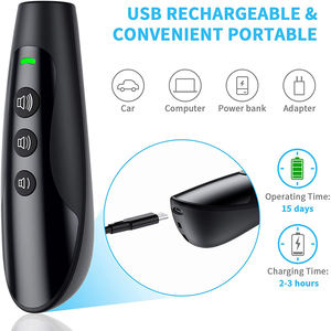 यूएसबी रिचार्जेबल अल्ट्रासोनिक डॉग छाल निवारक उपकरण पोर्टेबल विरोधी बार्किंग नियंत्रण मानव और सुरक्षित कुत्ते ट्रेनर - Product Image 3